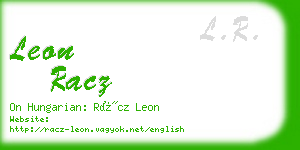 leon racz business card